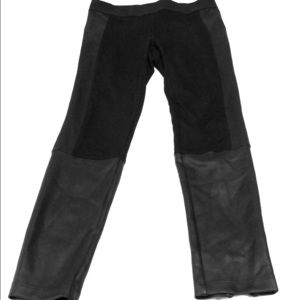 Black Express leggings leather pattern
